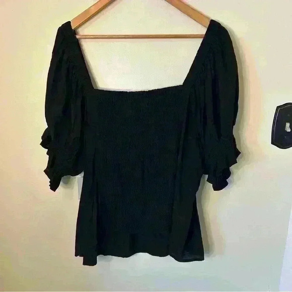 Nine West Twist Front Off the Shoulder Top Black Size 3X, cropped length - Picture 5 of 5